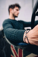 Revival Retro Silver Steering Wheel Bracelet by The Mechanists - Trackside Gear Australia
