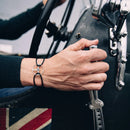Revival Retro Silver Steering Wheel Bracelet by The Mechanists - Trackside Gear Australia