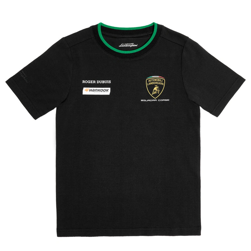 Lamborghini Squadra Corse Official Kid's Black Cotton T-Shirt