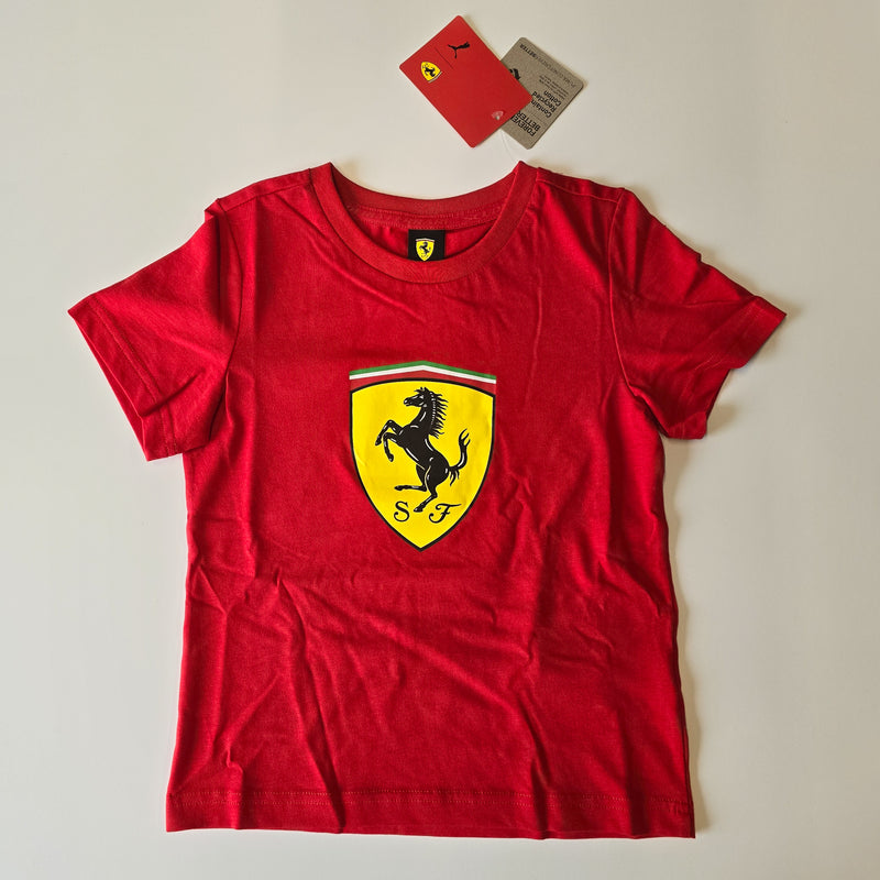 Ferrari Kids Official Shield Logo Red T-Shirt by Puma