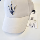 Maserati Official Trident Adjustable Cotton Baseball Cap - White