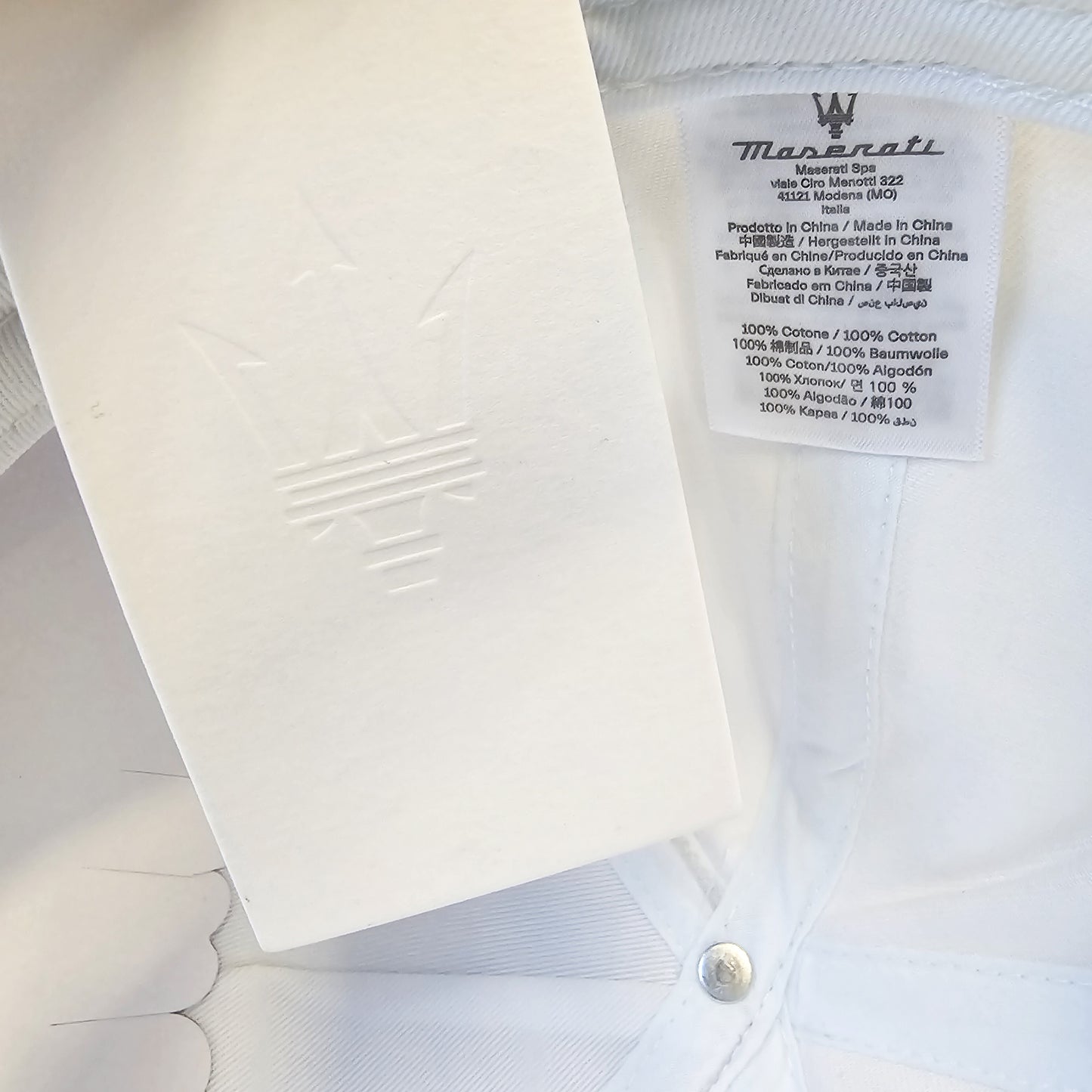 Official Maserati Trident Baseball Cap – White