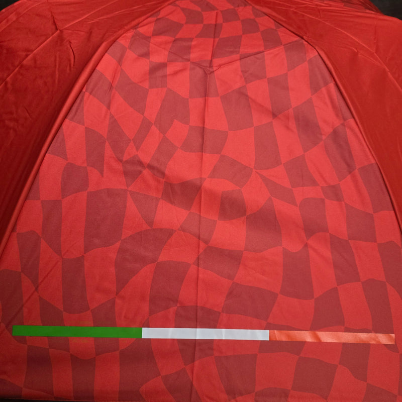 Ferrari Official Compact Red Checkered Umbrella