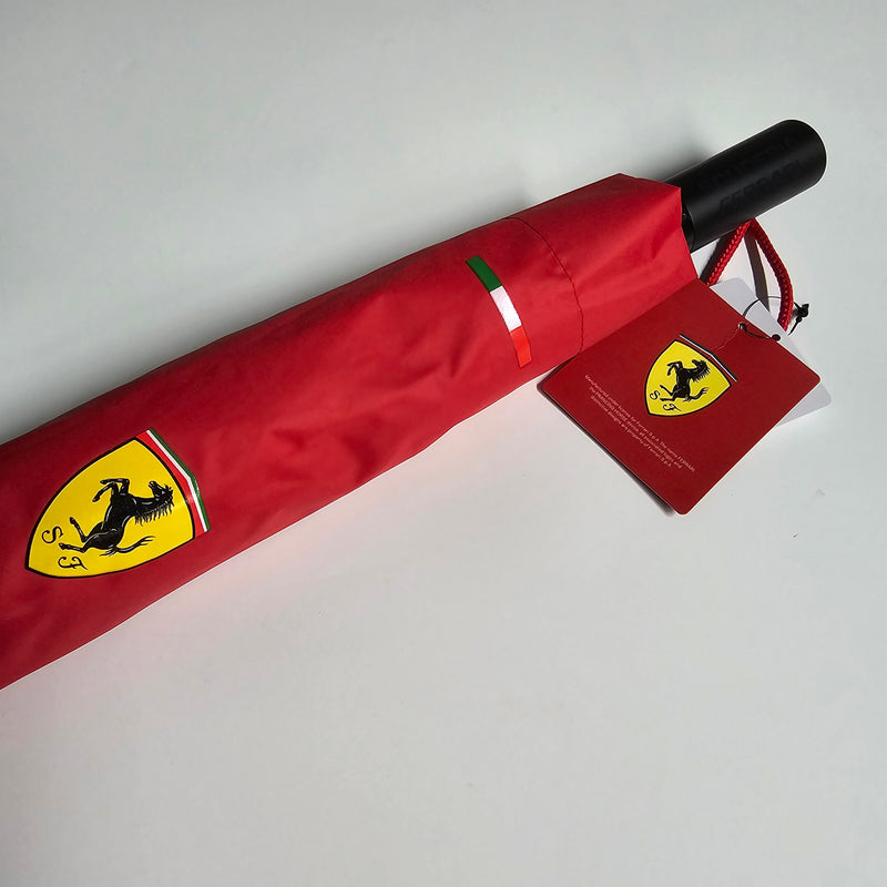 Ferrari Official Compact Red Checkered Umbrella