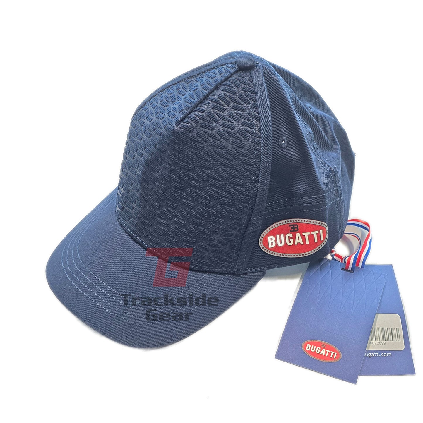 Official Bugatti Adjustable Curved Visor Textured Crown Baseball Cap