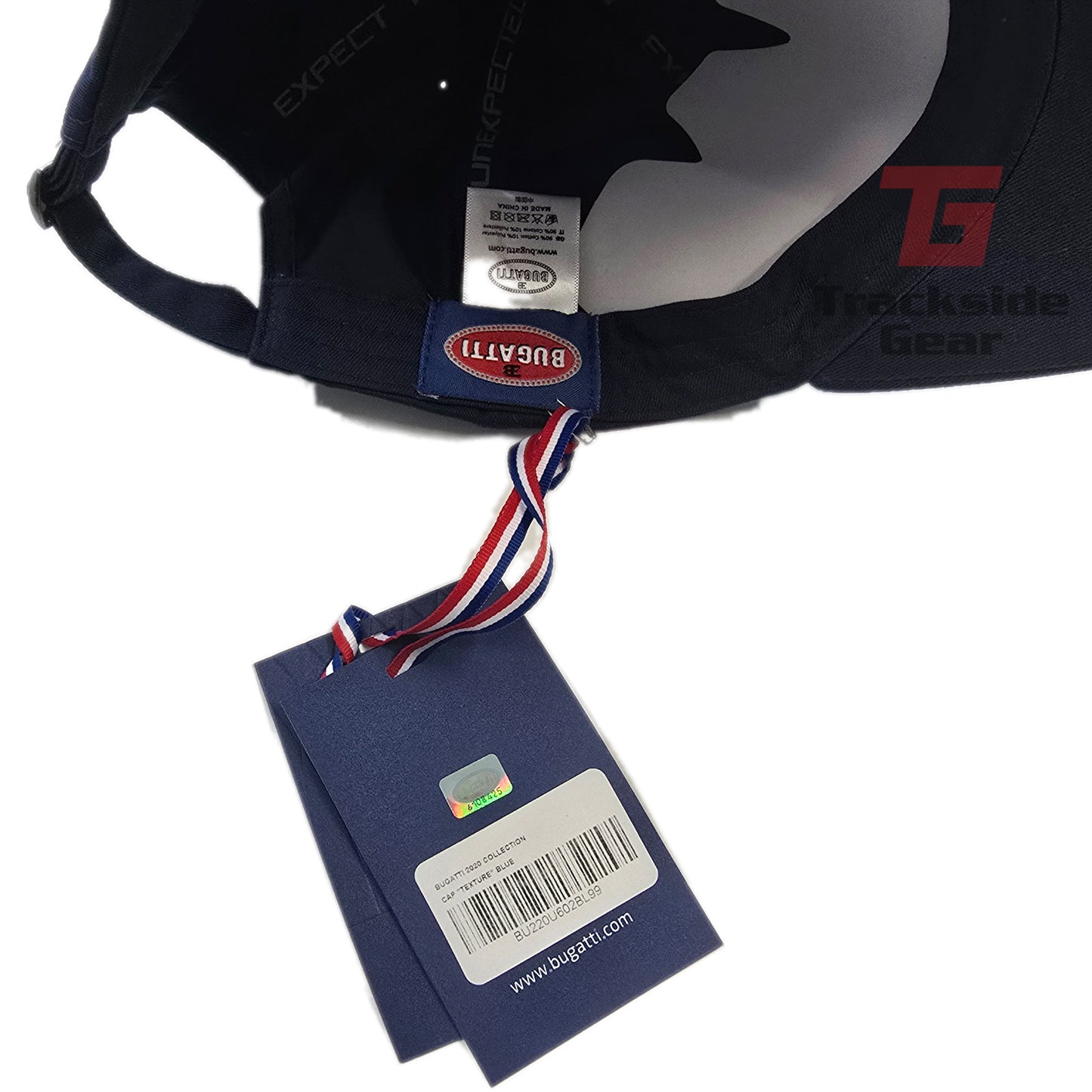 Official Bugatti Adjustable Curved Visor Textured Crown Baseball Cap