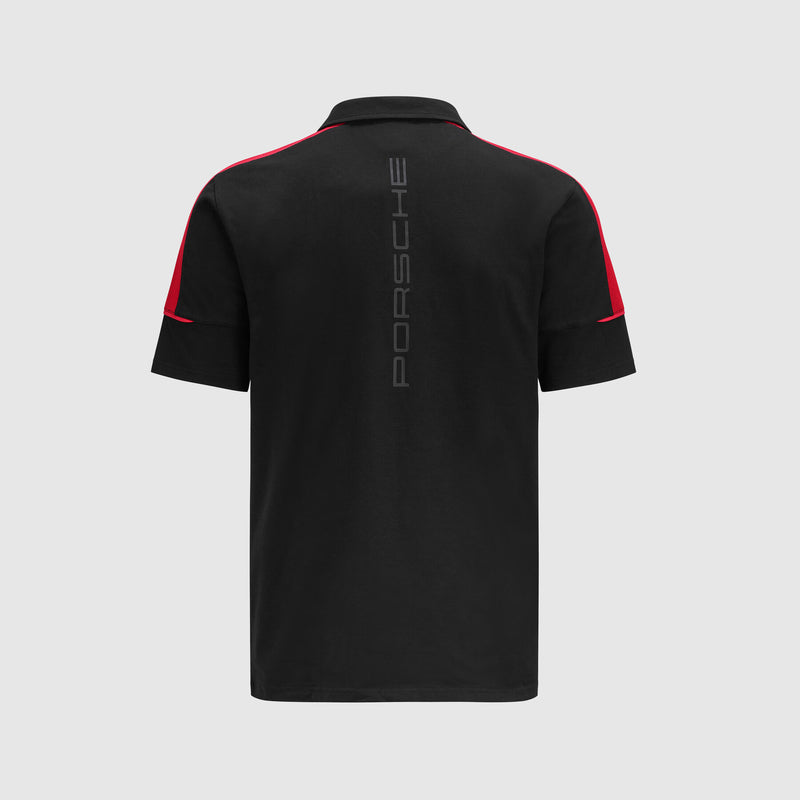 Porsche Motorsport 2025 Men's Official Black Polo Shirt