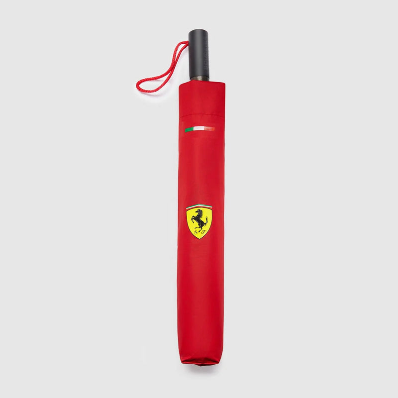 Ferrari Official Compact Red Checkered Umbrella