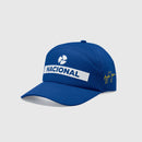 Ayrton Senna Official Replica Blue Nacional Cap with Bag