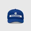 Ayrton Senna Official Replica Blue Nacional Cap with Bag