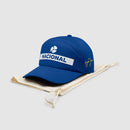 Ayrton Senna Official Replica Blue Nacional Cap with Bag