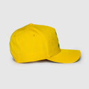 Ayrton Senna Official Debossed Premium Brazil Yellow Cap