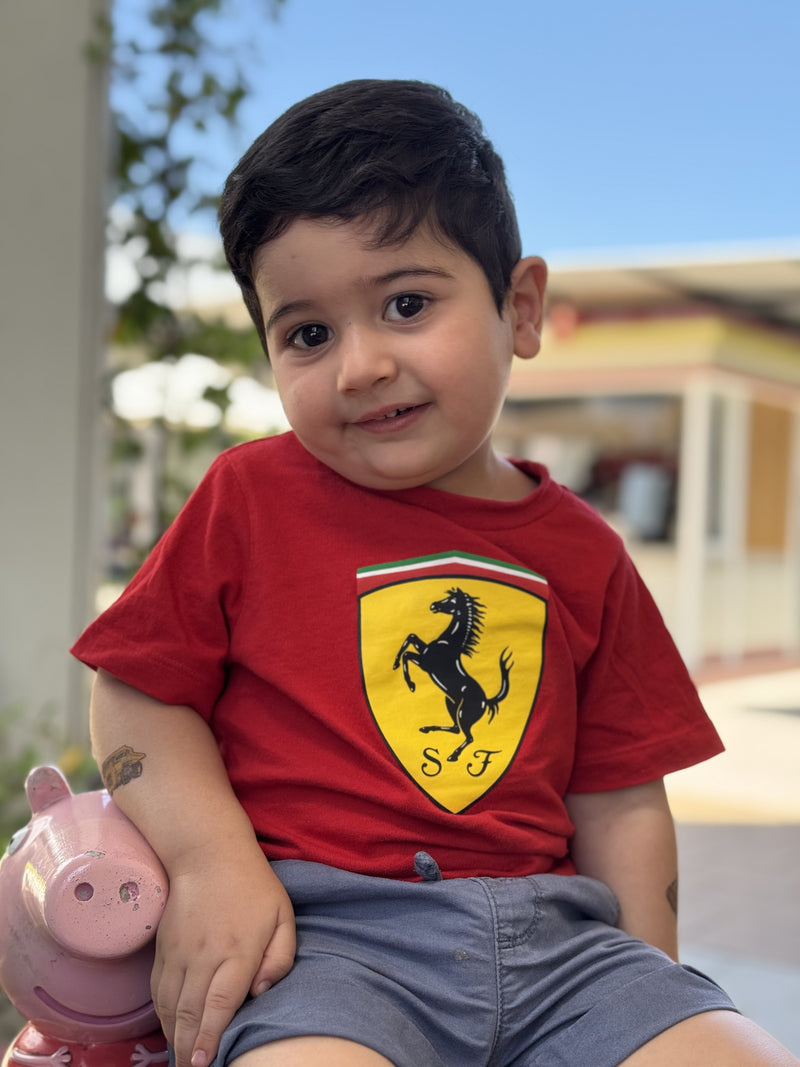 Ferrari Kids Official Red Cotton T-Shirt by Puma