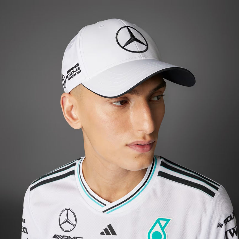 Mercedes AMG 2025 F1 Team Baseball Cap by adidas - White