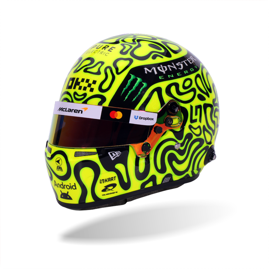 Lando Norris McLaren F1 2025 1:2 Scale Replica Helmet by Bell