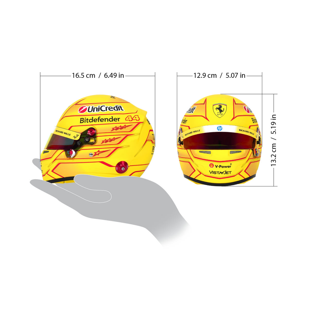 Lewis Hamilton Ferrari F1 2026 1:2 Scale Replica Helmet by Bell
