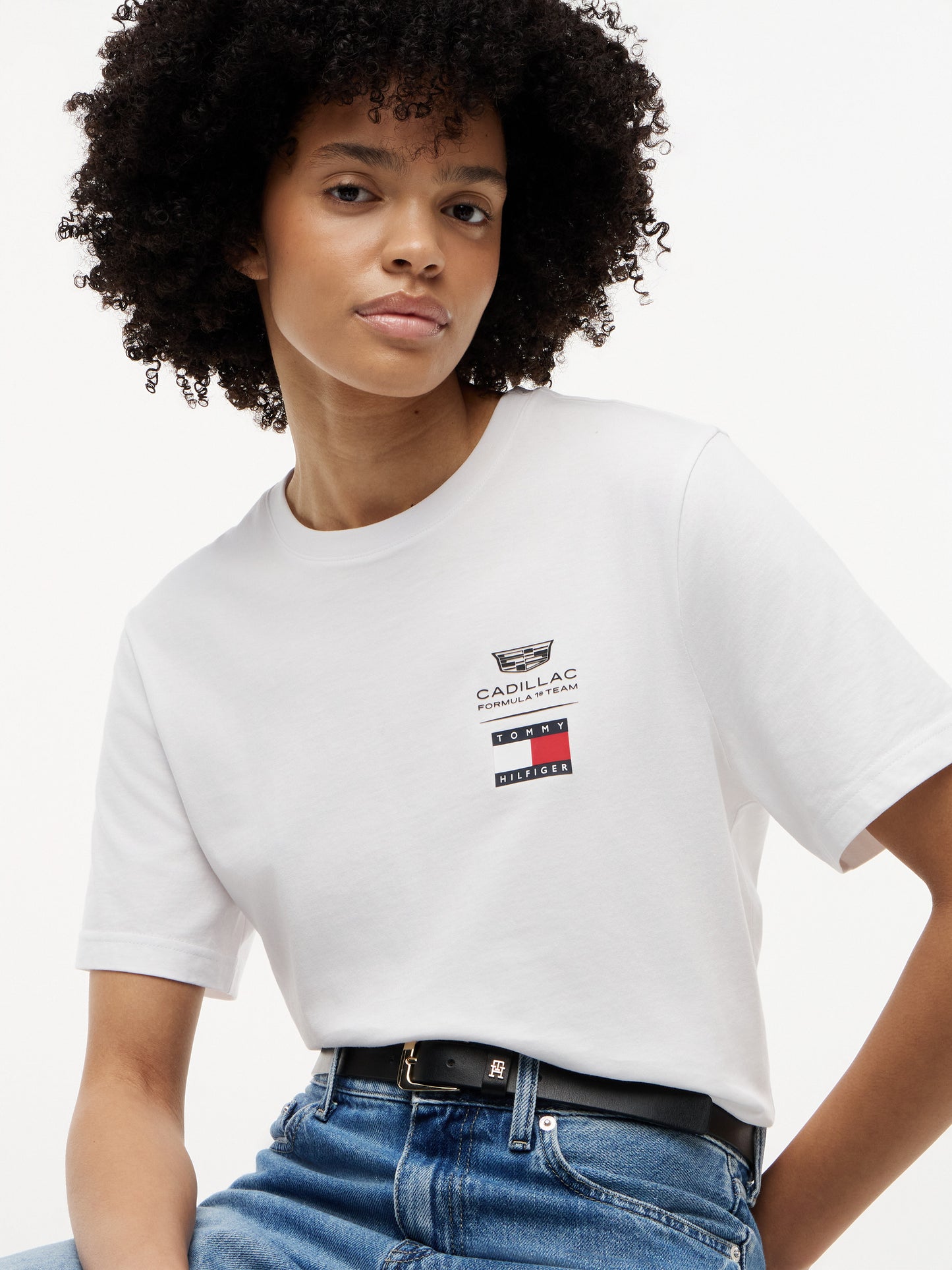 Cadillac F1 Team Tommy Hilfiger White Cotton T-Shirt