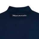 Maserati Official Men's Trident Logo Polo Shirt - Navy Blue