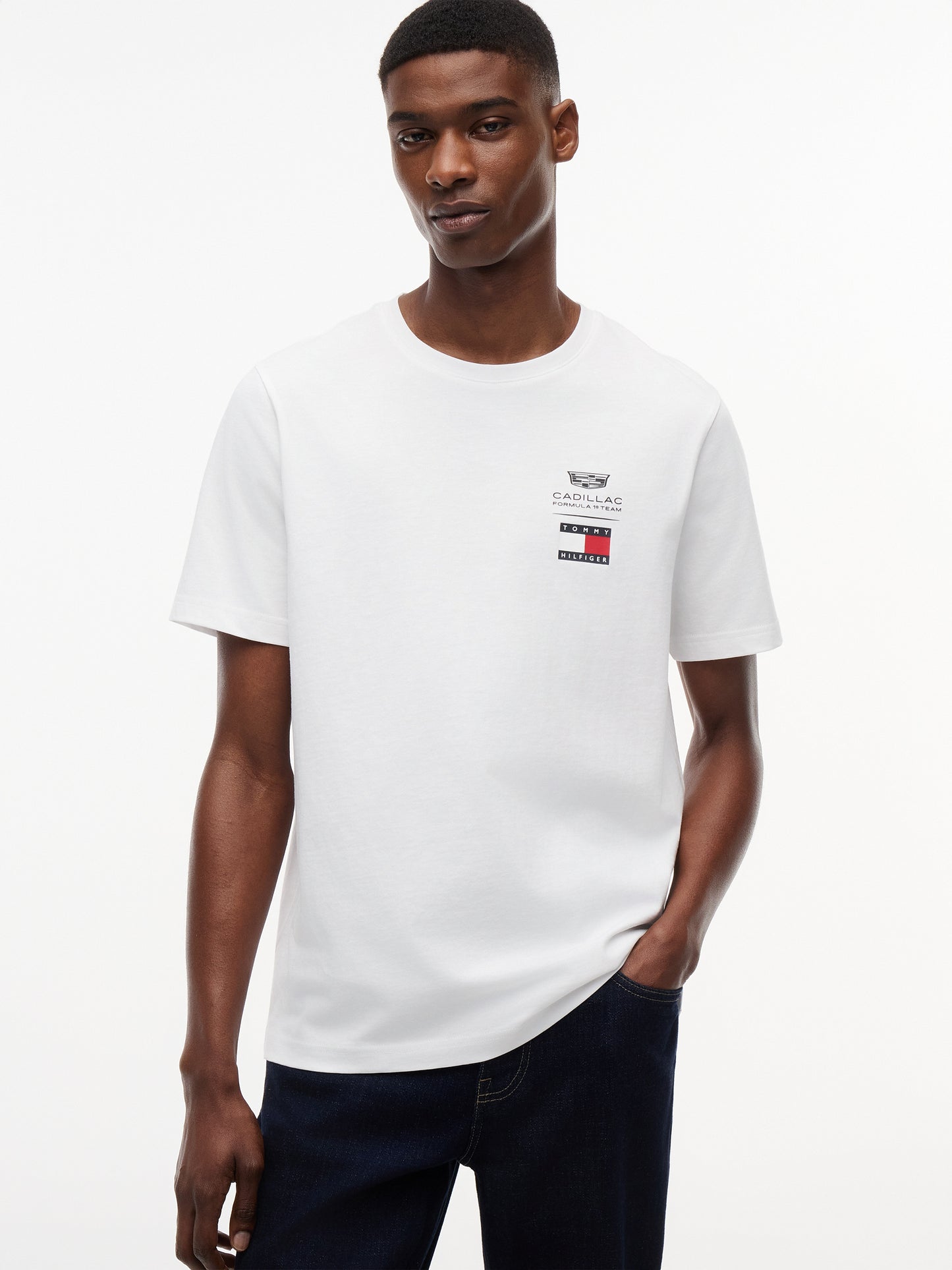 Cadillac F1 Team Tommy Hilfiger White Cotton T-Shirt