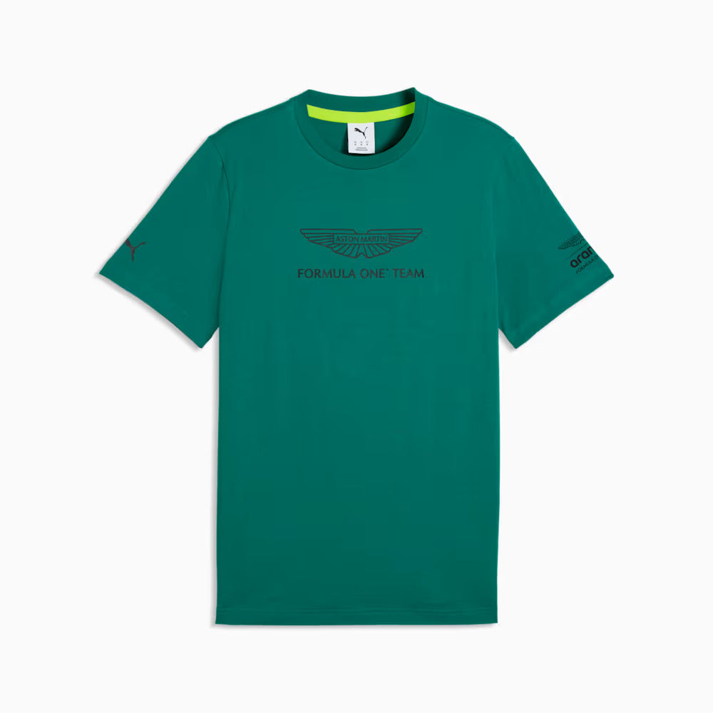 Official Aston Martin F1 Men's Cotton Essentials Logo Tee by Puma