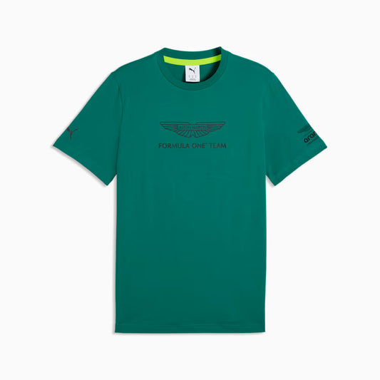 Official Aston Martin F1 Men's Cotton Essentials Logo Tee by Puma