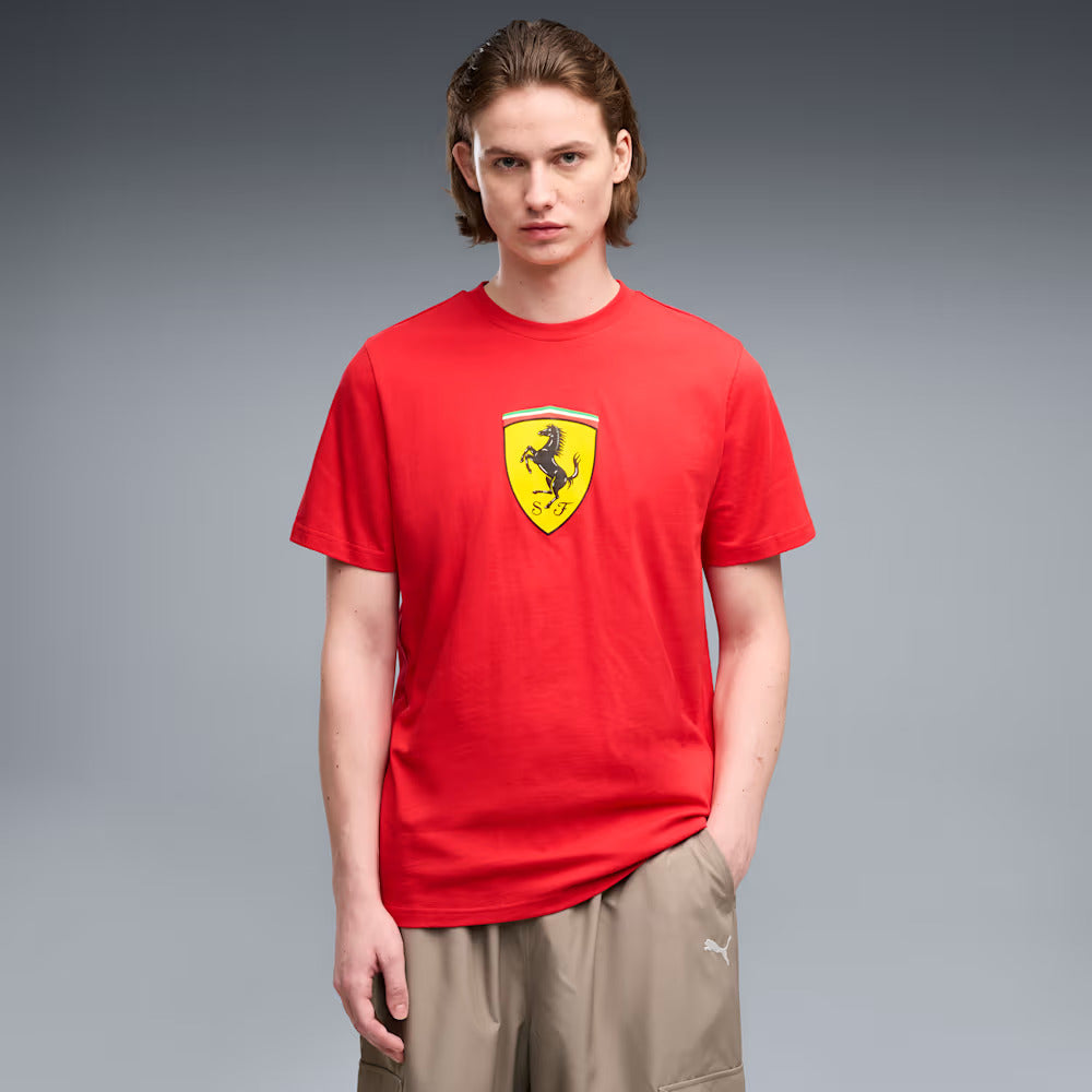 Official Ferrari Shield Logo Red T-Shirt by Puma