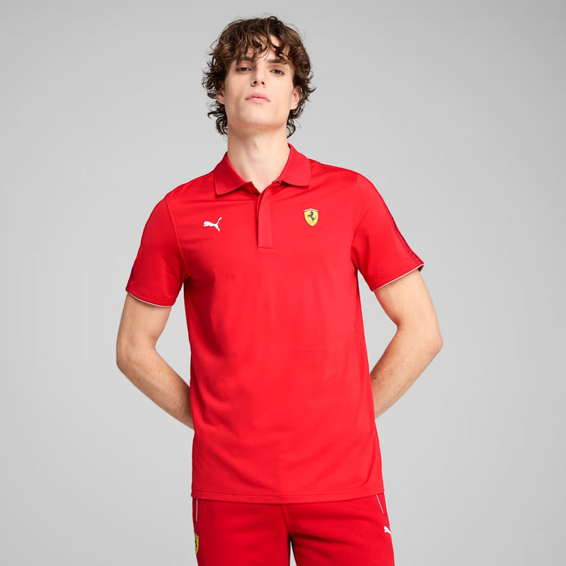 Ferrari Men's Classic Red Cloudspun Polo Shirt by Puma