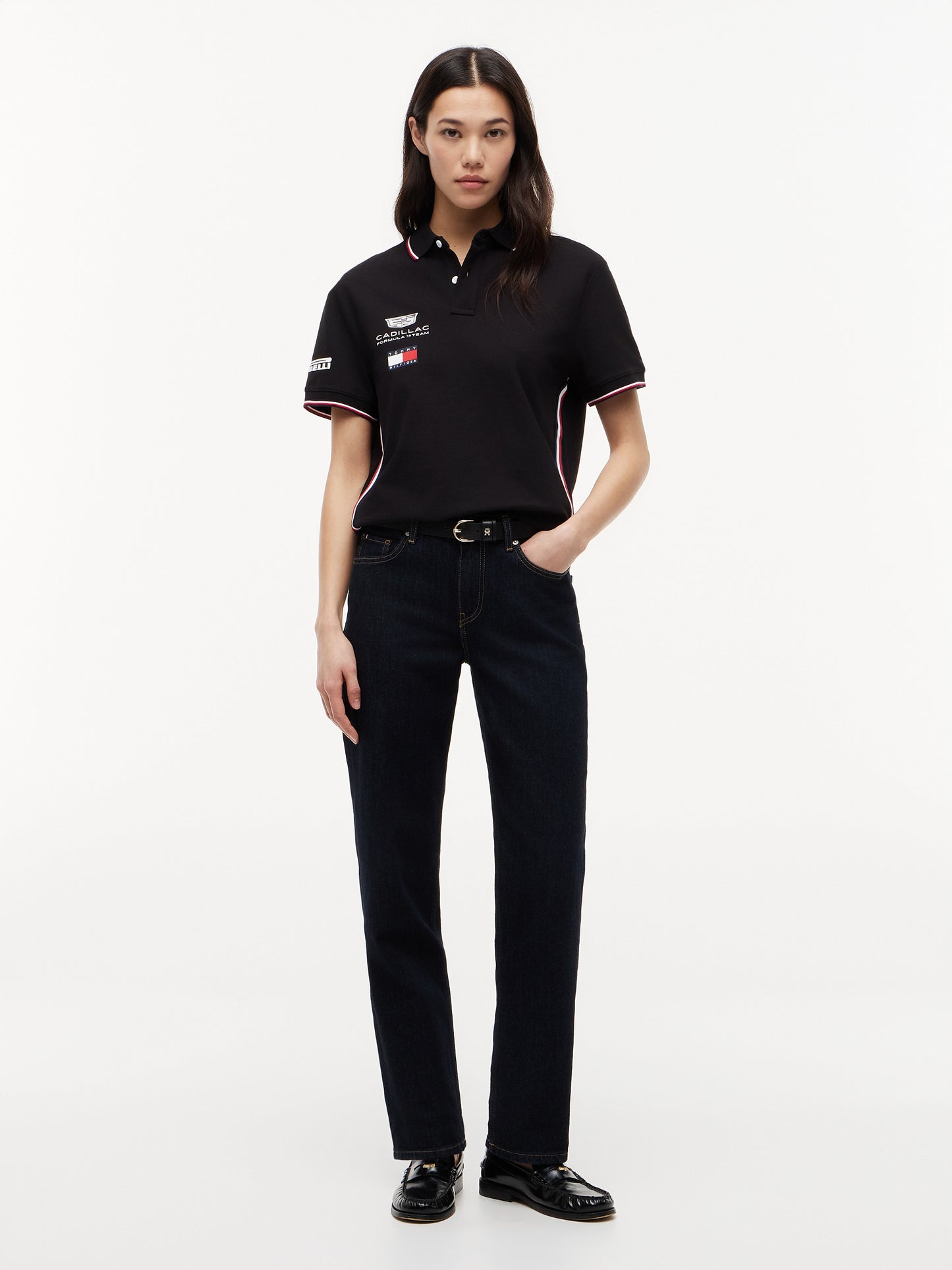 Cadillac F1 Team Tommy Hilfiger Black Polo Shirt