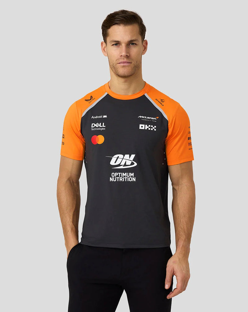 McLaren Official F1 Men's Team Set Up T-Shirt - Grey Orange