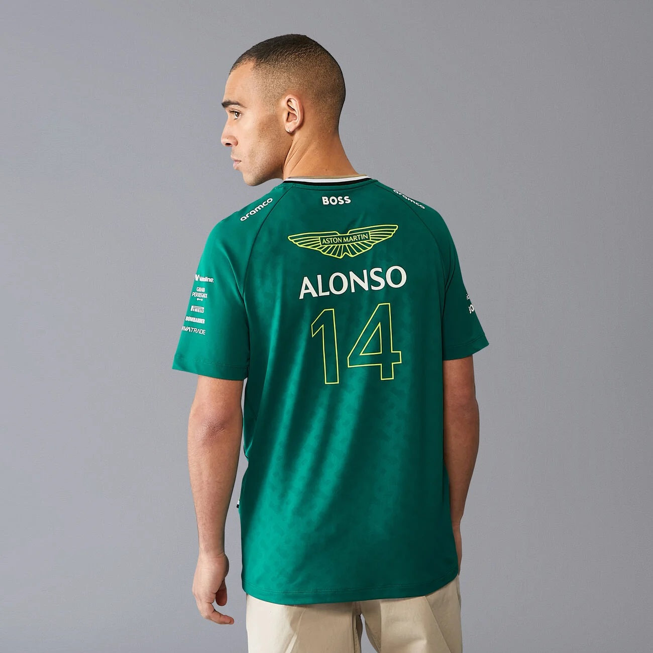 Aston Martin F1 Fernando Alonso Men's Official Driver T-Shirt