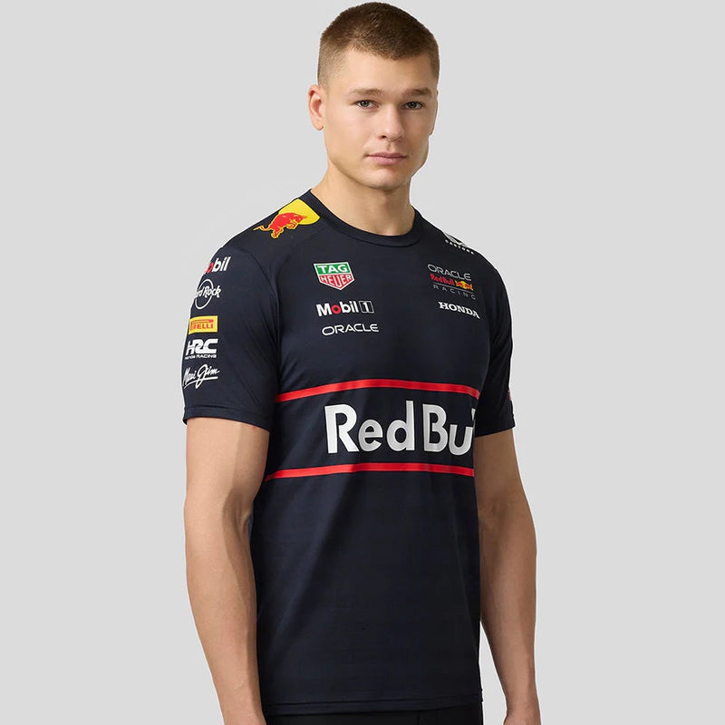 Red Bull racing Official F1 Men's Team Set Up T-Shirt - Night Sky Navy