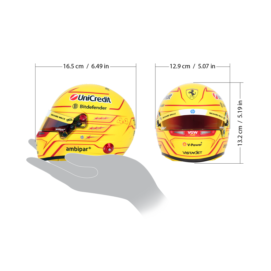 Lewis Hamilton Ferrari F1 2025 1:2 Scale Replica Helmet by Bell