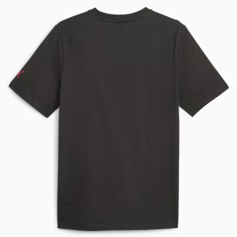 Ferrari Official Men's Black Cotton Shield Logo T-Shirt by Puma