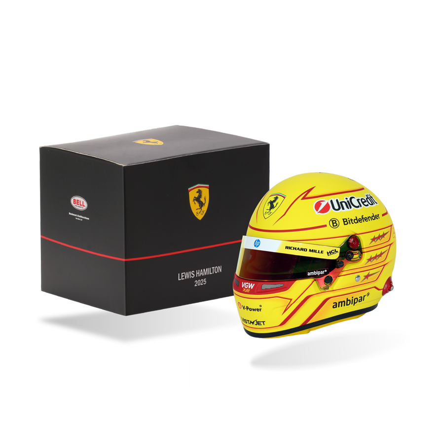 Lewis Hamilton Ferrari F1 2025 1:2 Scale Replica Helmet by Bell