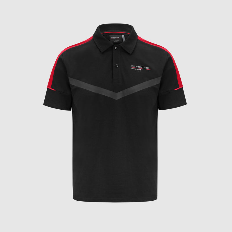 Porsche Motorsport 2025 Men's Official Black Polo Shirt