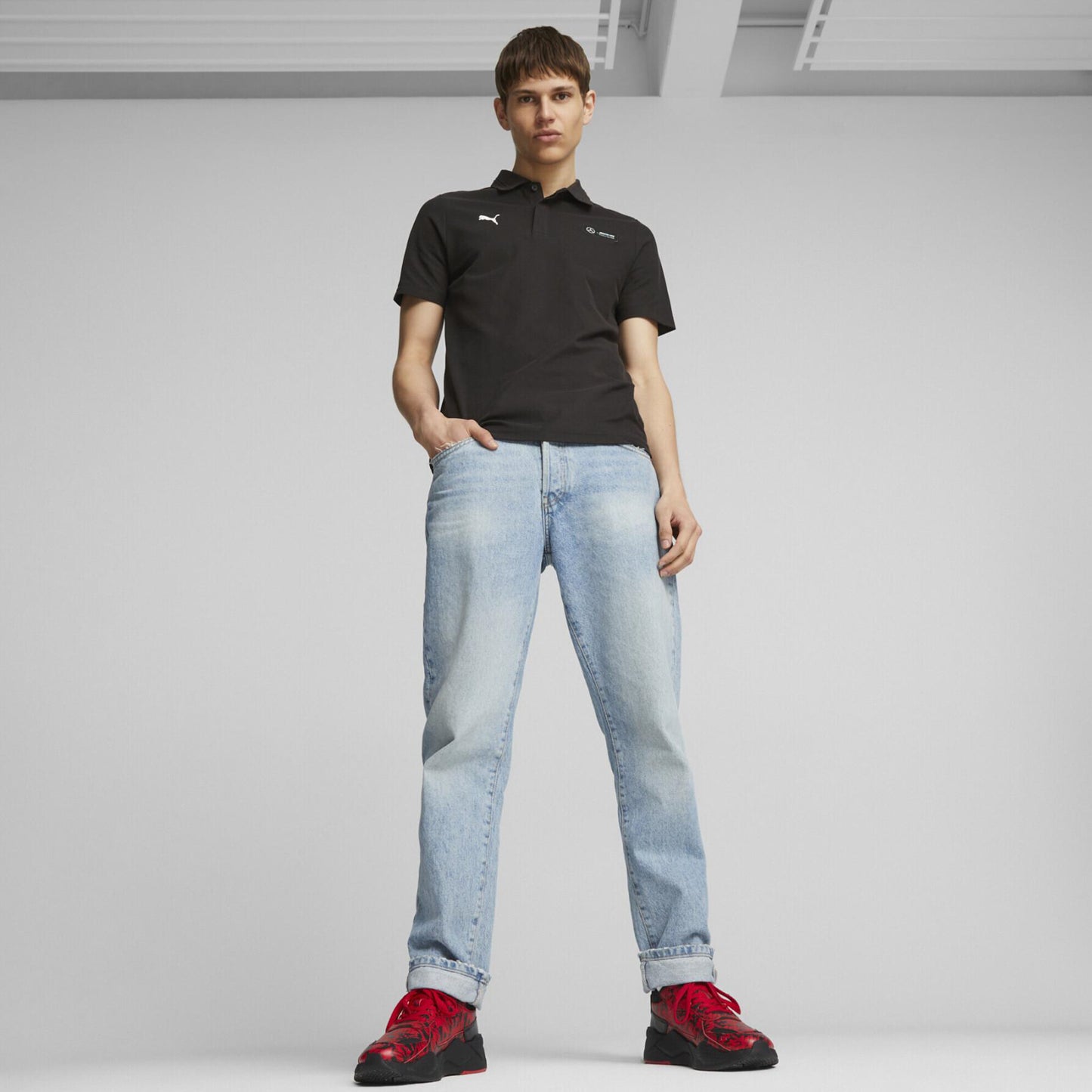Mercedes AMG Petronas F1 Men's Polo Shirt by Puma