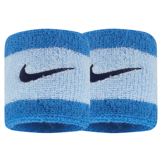 Nike Swoosh Sports Wristbands Cotton Nylon Light Photo Blue/Celestine Blue