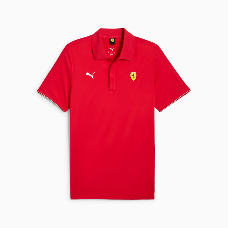 Ferrari Men's Classic Red Cloudspun Polo Shirt by Puma