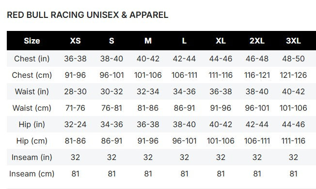 Official Red Bull Racing Formula 1 Men’s Team Tee – 2025