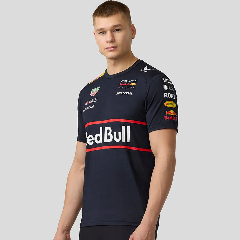 Red Bull racing Official F1 Men's Team Set Up T-Shirt - Night Sky Navy