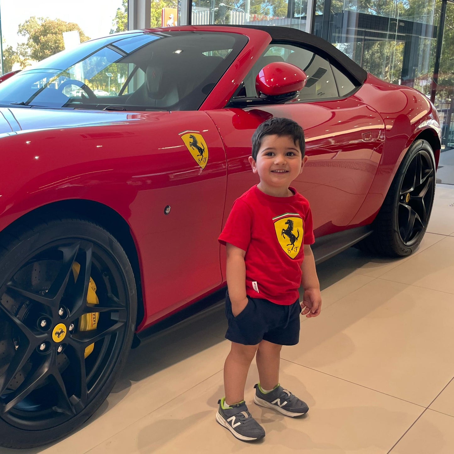 Official Ferrari Kids Official Red Cotton T-Shirt by Puma