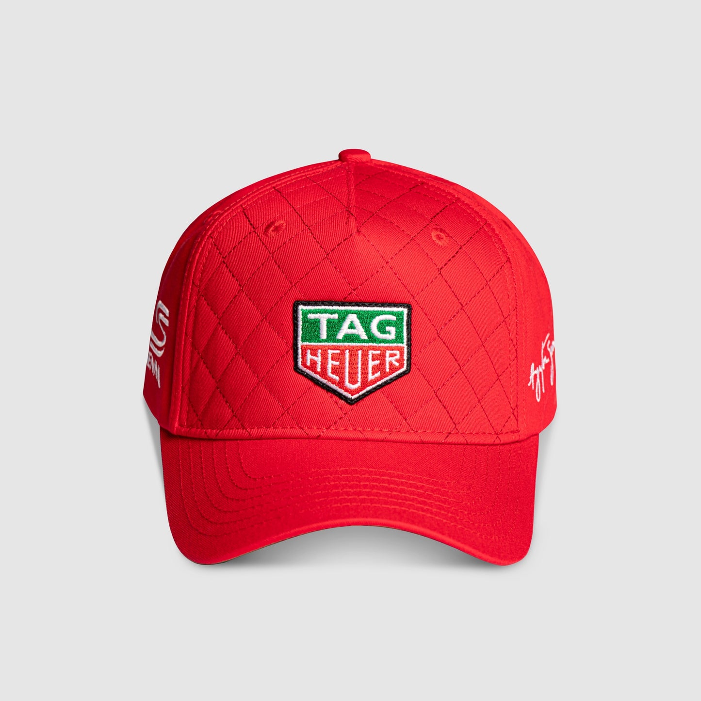 Ayrton Senna Official Premium Tag Heuer Quilted Cotton Red Cap