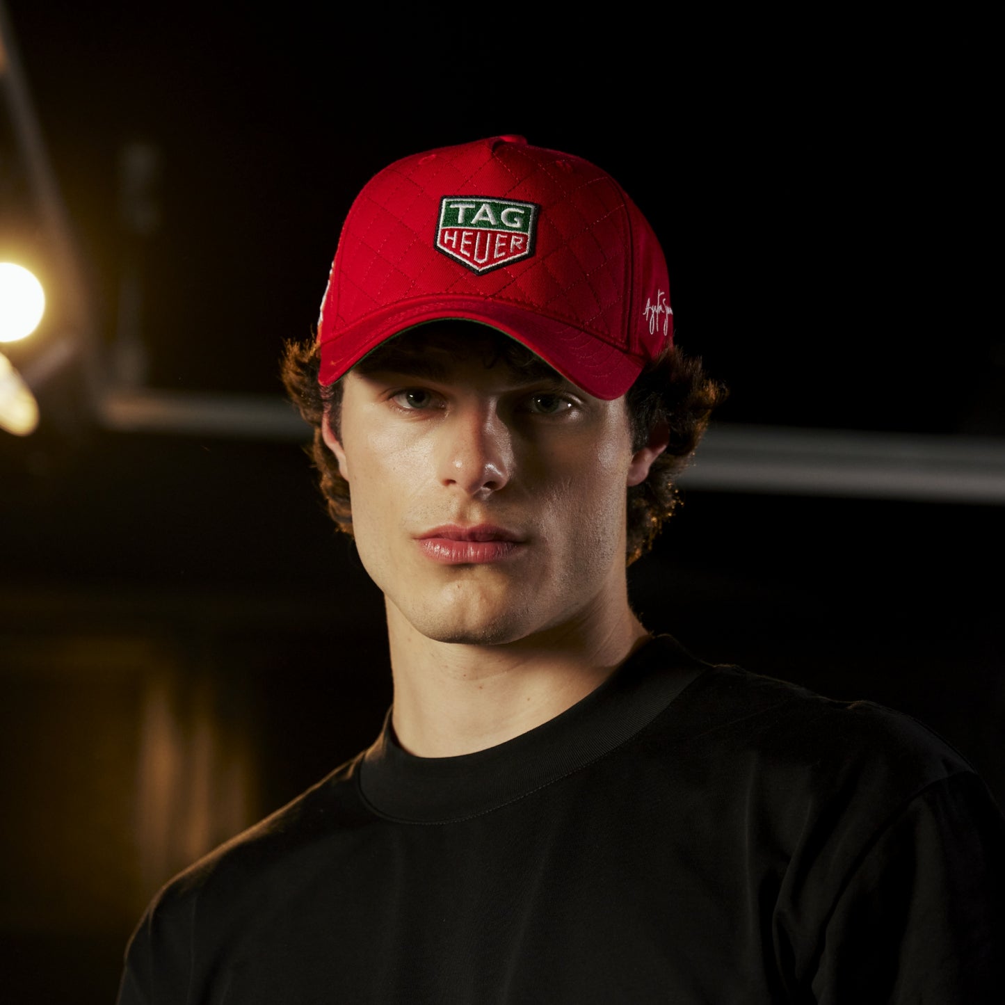 Ayrton Senna Official Premium Tag Heuer Quilted Cotton Red Cap