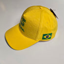 Ayrton Senna Official Debossed Premium Brazil Yellow Cap