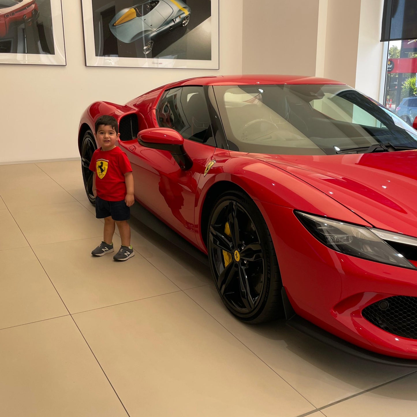 Official Ferrari Kids Official Red Cotton T-Shirt by Puma