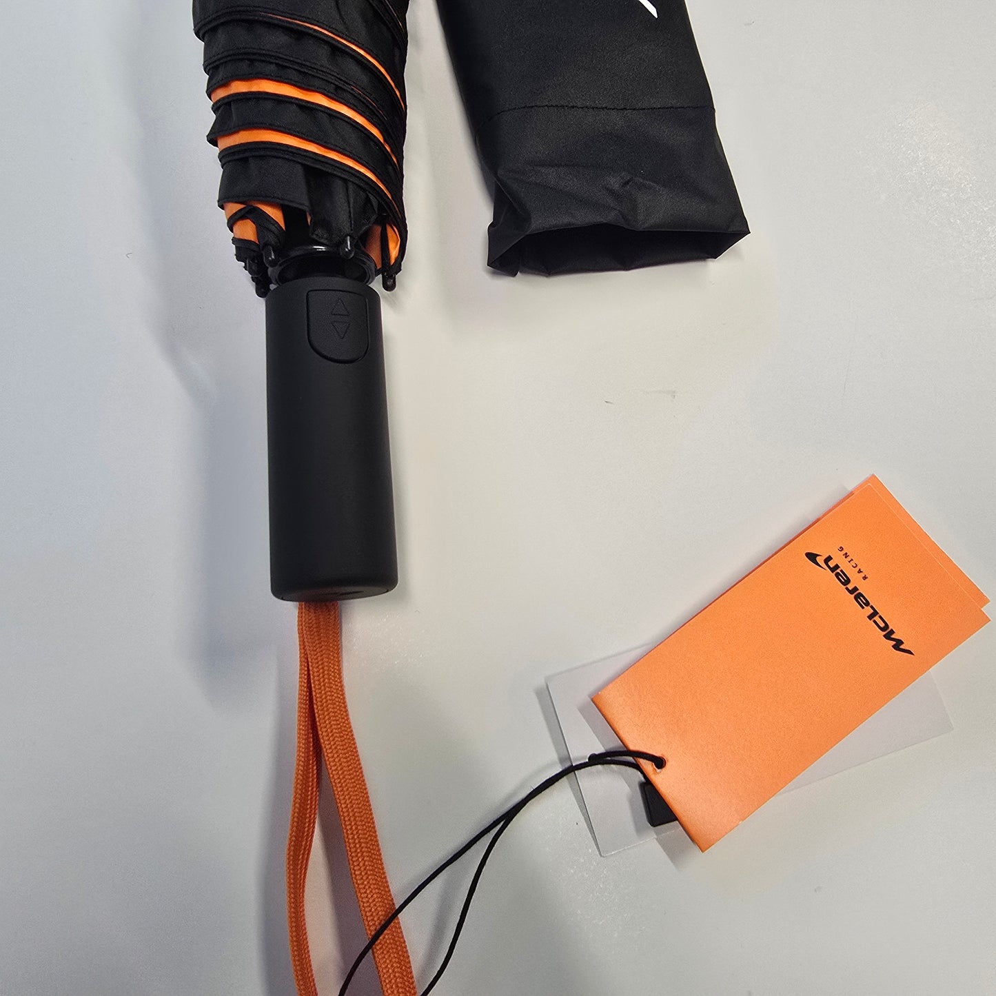 McLaren Official Compact Telescopic Black Racing Umbrella