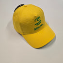 Ayrton Senna Official Debossed Premium Brazil Yellow Cap