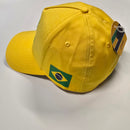 Ayrton Senna Official Debossed Premium Brazil Yellow Cap
