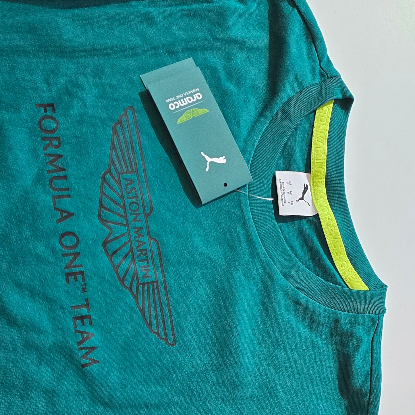 Official Aston Martin F1 Men's Cotton Essentials Logo Tee by Puma