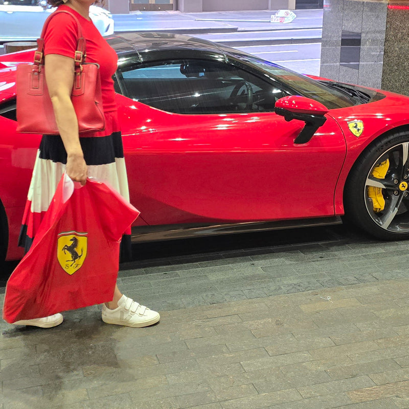 Ferrari Plastic Red Carry Bag - 58 x 58cm